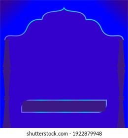gate design stage bakdrop wallpaper graphics blue colour background use for card, presentation design, corporate, party, festival, seminar, invitation card