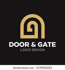 Gate and door monogram logo design. Infinity logo letter G and D 