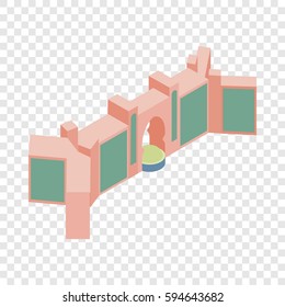Gate in Dubai isometric icon 3d on a transparent background vector illustration