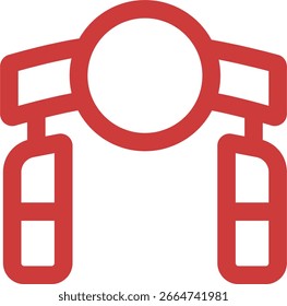 Diseño de icono de estilo duotono de puerta