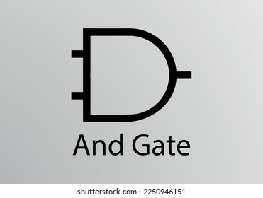 And Gate Engineering Symbol, Vector symbol design. Engineering Symbols.