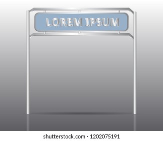 Gate entrance exhibition vector