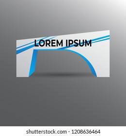 Gate entrance exhibition vector with blue combine for mock up