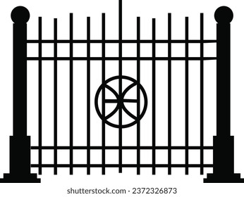Gate Entrance Tool Collection Icons Set Vector. Garage And Parking Barrier Security Equipment, Metallic