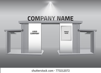 gate entrance vector editable