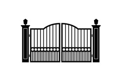 Gate Or Fence Icon Design Isolated On White Background. Vector Illustration