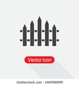 Gate Or Fence Icon Vector Illustration Isolated On Light Gray Background Eps10