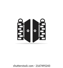 ilustración vectorial de icono de puerta y valla