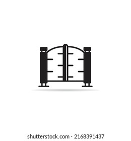 gate and fence icon vector illustration