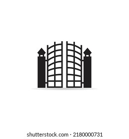 gate and fence icon vector illustration