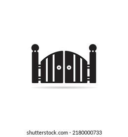 gate and fence icon vector illustration