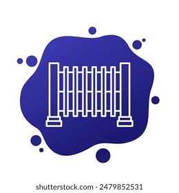 Icono de puerta o línea de valla, Vector