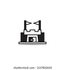 gate and fortress icon vector illustration