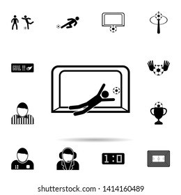 gate and goalkeeper icon. Universal set of football for website design and development, app development
