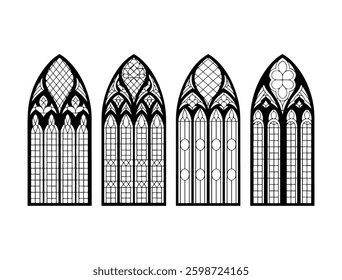 Gate with Gothic Architecture and Vintage Style 