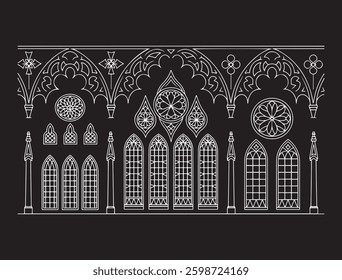 Gate with Gothic Architecture and Vintage Style 
