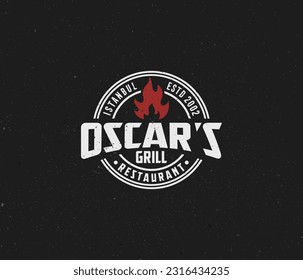 gate, grill, barbecue restaurant logo and vectors