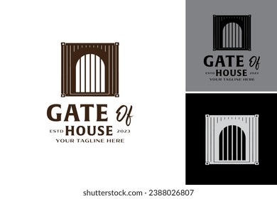 El "Diseño de Logotipo de la Puerta de la Casa" es un activo de diseño adecuado para empresas inmobiliarias o de administración de propiedades