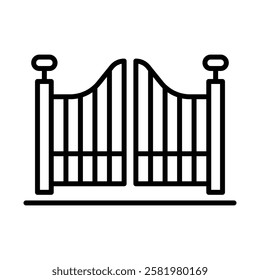 Gate icon Black and white logo