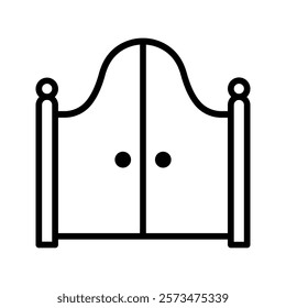 Gate icon color editable on white background