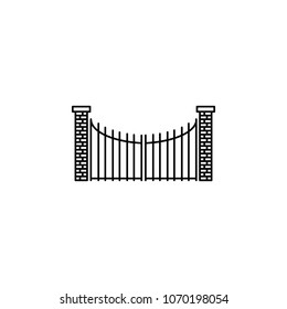 Gate icon. Element of door, window and gate for mobile concept and web apps. Thin line icon for website design and development, app development. Premium icon on white background