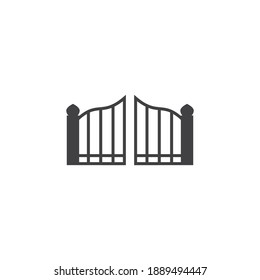 Gate icon flat design vector