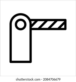 Icono de puerta. Icono de la puerta del jardín en estilo plano de moda aislado en fondo blanco. Símbolo de diseño de sitio web, logotipo, aplicación, interfaz de usuario. Ilustración del vector, EPS