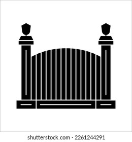 Gate icon. Garden gate icon in trendy flat style isolated on white background. Symbol for website design, logo, app, ui. vector illustration, eps 10.