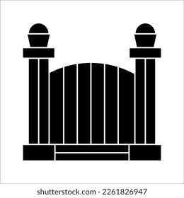 Gate icon. Garden gate icon in trendy flat style isolated on white background. Symbol for website design, logo, app, ui. vector illustration, eps 10.