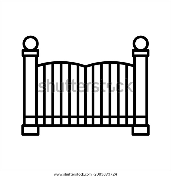 Gate icon. Garden gate icon in trendy\
flat style isolated on white background. Symbol for your web site\
design, logo, app, UI. Vector illustration,\
EPS