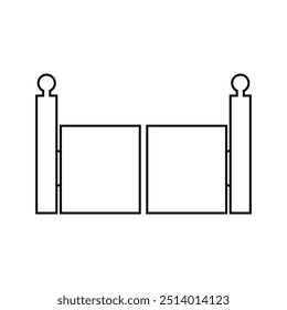 Icono de puerta ilustrado sobre fondo