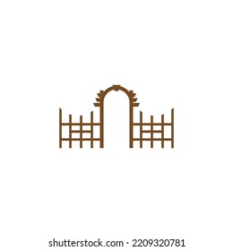 Ilustración del logotipo del icono de la puerta