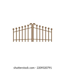 Gate icon logo design illustration