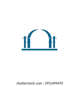 Gate icon logo flat design vector template illustration 