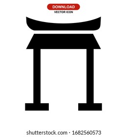 Gate-Symbol oder Logo einzeln auf Zeichen Vektorillustration Illustration - hochwertige Vektorsymbole mit schwarzem Hintergrund

