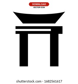 icono de puerta o logotipo símbolo de signo aislado ilustración vectorial - iconos vectoriales de estilo negro de alta calidad
