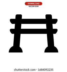Gate-Symbol oder Logo einzeln auf Zeichen Vektorillustration Illustration - hochwertige Vektorsymbole mit schwarzem Hintergrund
