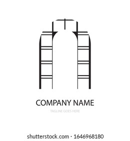 gate icon logo vector design