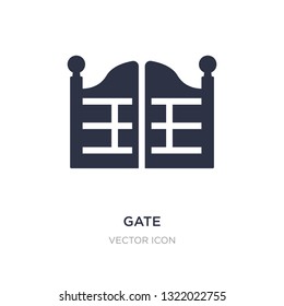 gate icon on white background. Simple element illustration from City elements concept. gate sign icon symbol design.