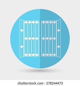gate icon on a white background