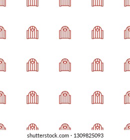 gate icon pattern seamless white background. Editable outline gate icon. gate icon pattern for web and mobile.