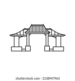 Gate icon. portal sign. vector illustration