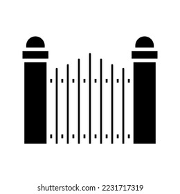 Gate icon. sign for mobile concept and web design. vector illustration