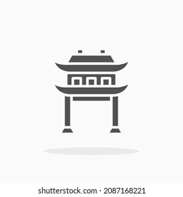 Gate icon. Solid or glyph style. Vector illustration. Enjoy this icon for your project.