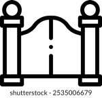 gate icon. Thin Linear Style Design Isolated On White Background