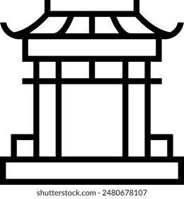 gate icon. Thin linear style design isolated on white background