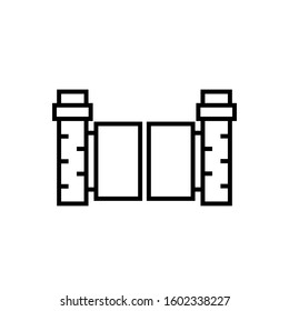 Gate icon in trendy flat style isolated on white background  symbol design logo vector illustration