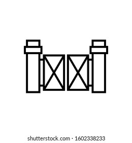 Gate icon in trendy flat style isolated on white background  symbol design logo vector illustration