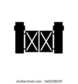 Gate icon in trendy flat style isolated on white background  symbol design logo vector illustration