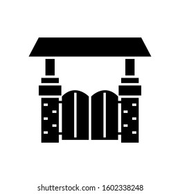 Gate icon in trendy flat style isolated on white background  symbol design logo vector illustration